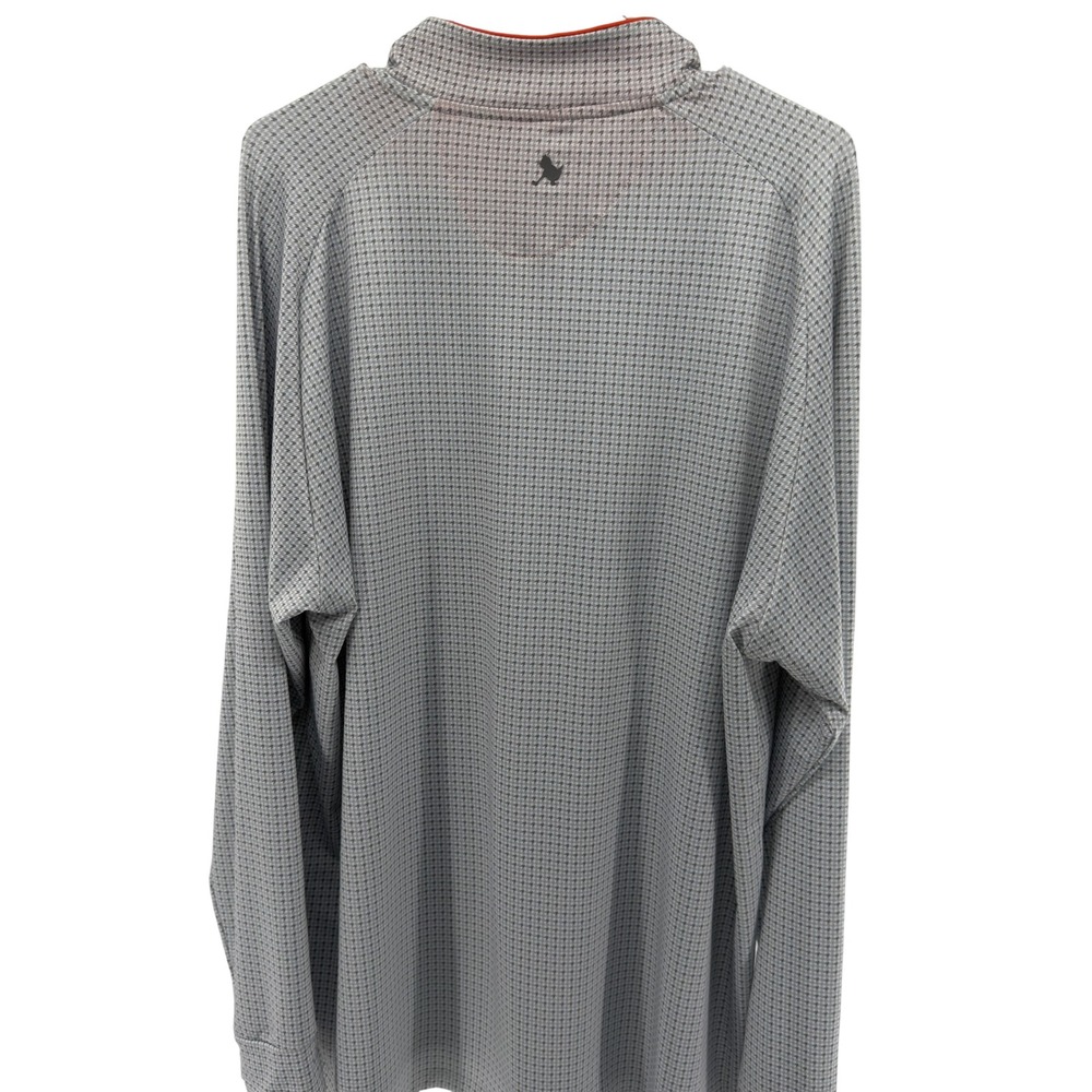 Birdie Bound XL Quarter Zip Pullover Grey Houndstooth Golf Performance Shirt - Picture 6 of 6